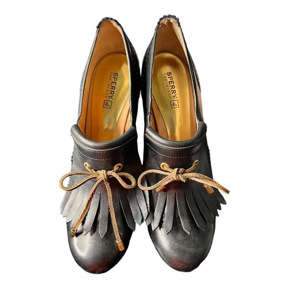 Sperry Black Top Women Mckenna Platform Shoe Heel